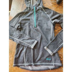 Rab Nucleus  grey Hoody Lightweight Fleece Pull-On sz 12